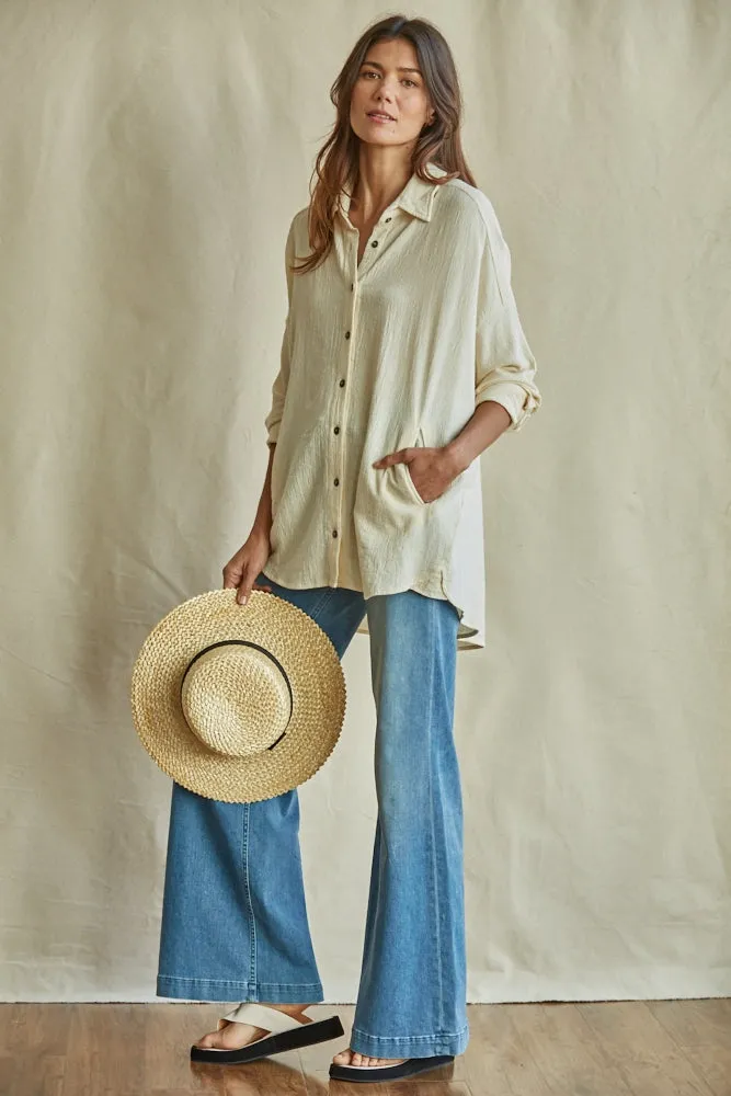 Fresco Button Down Top